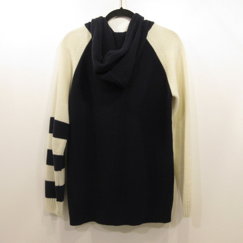【中古】PREMIUM MOOD DENIM SUPERIOR | プレミアムムードデニムスペリオール ORTIGIA バイカラー ニット パーカー パーカー 741MG ベージュ サイズ:L