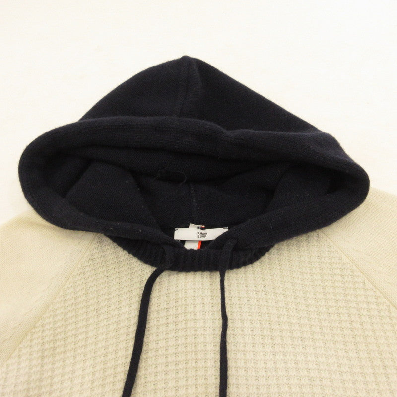 【中古】PREMIUM MOOD DENIM SUPERIOR | プレミアムムードデニムスペリオール ORTIGIA バイカラー ニット パーカー パーカー 741MG ベージュ サイズ:L