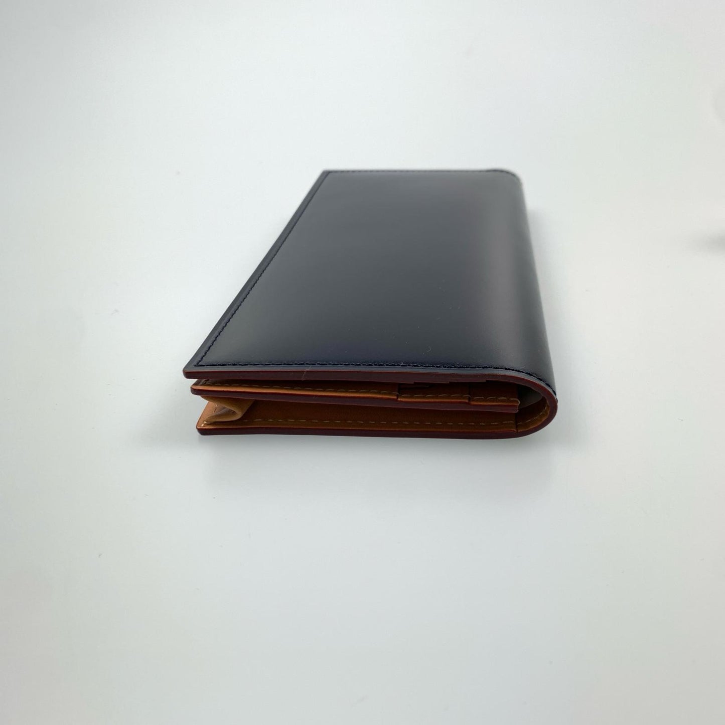 【中古】GANZO | ガンゾ CORDOVAN 通しマチ長財布 札入れ WGAN 57878 ネイビー