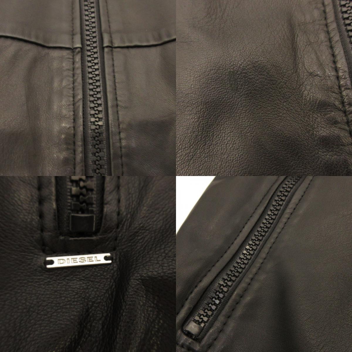 【中古】DIESEL | ディーゼル レザー ブラック サイズ:S