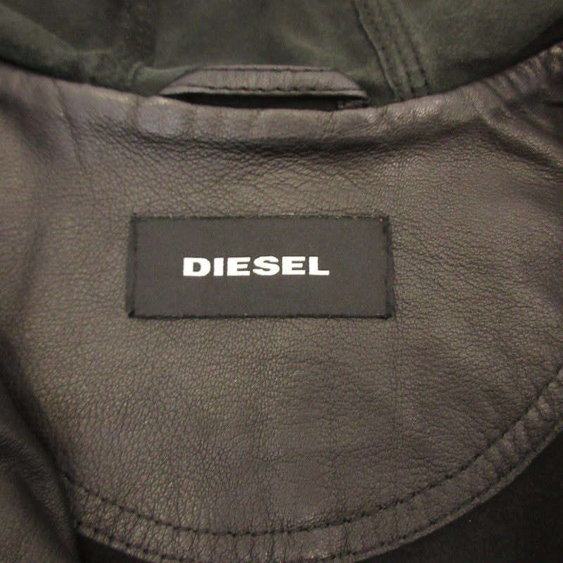 【中古】DIESEL | ディーゼル レザー ブラック サイズ:S