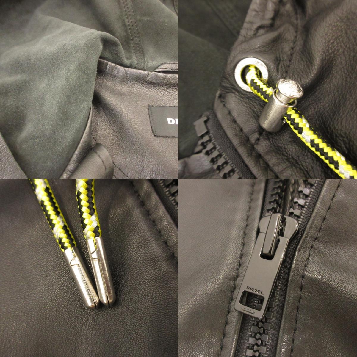 【中古】DIESEL | ディーゼル レザー ブラック サイズ:S
