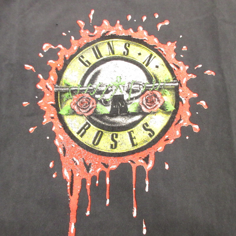 【中古】REMI RELIEF | レミレリーフ Guns N' Roses 半袖Tシャツ ヴィンテージ加工 グレー サイズ:L