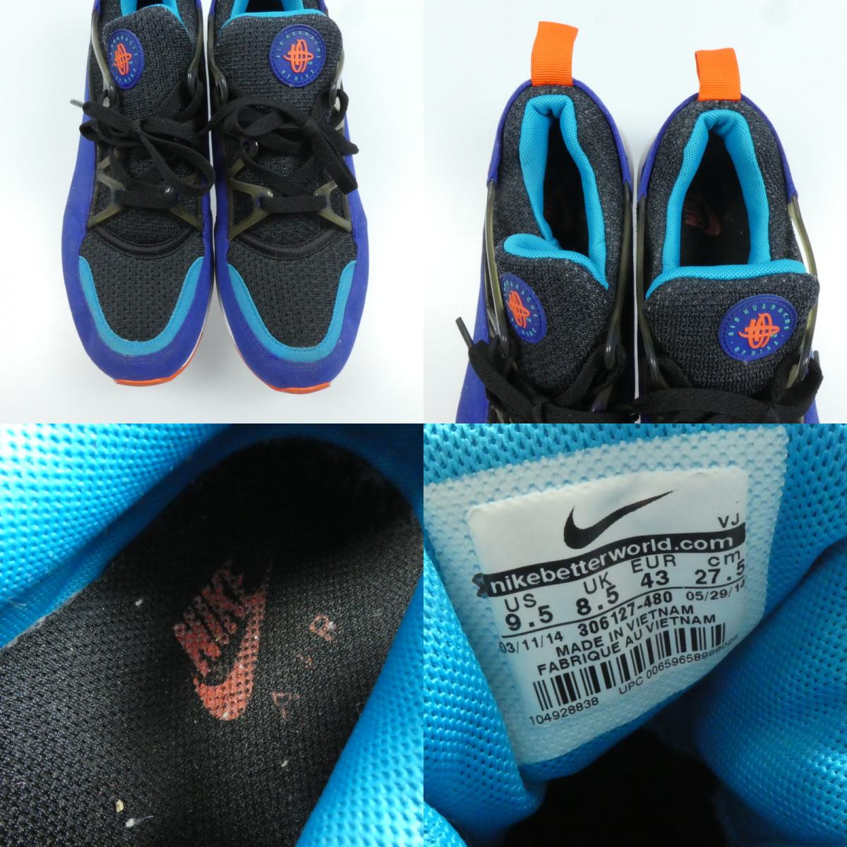 【中古】NIKE | ナイキ AIR HUARACHE LIGHT スニーカー 306127-480 年式:2014S/S ブルー 27.5cm