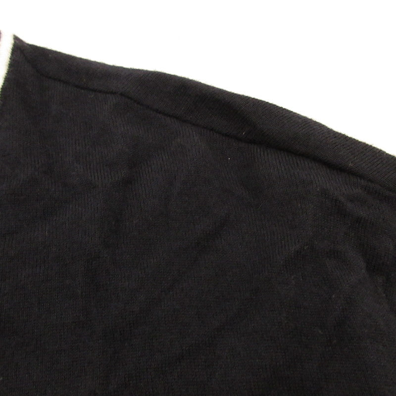 【中古】Emporio Armani | エンポリオ・アルマーニ バージンウール ジャカードロゴディテール セーター 6D1MXH 1MJLZ ネイビー サイズ:M