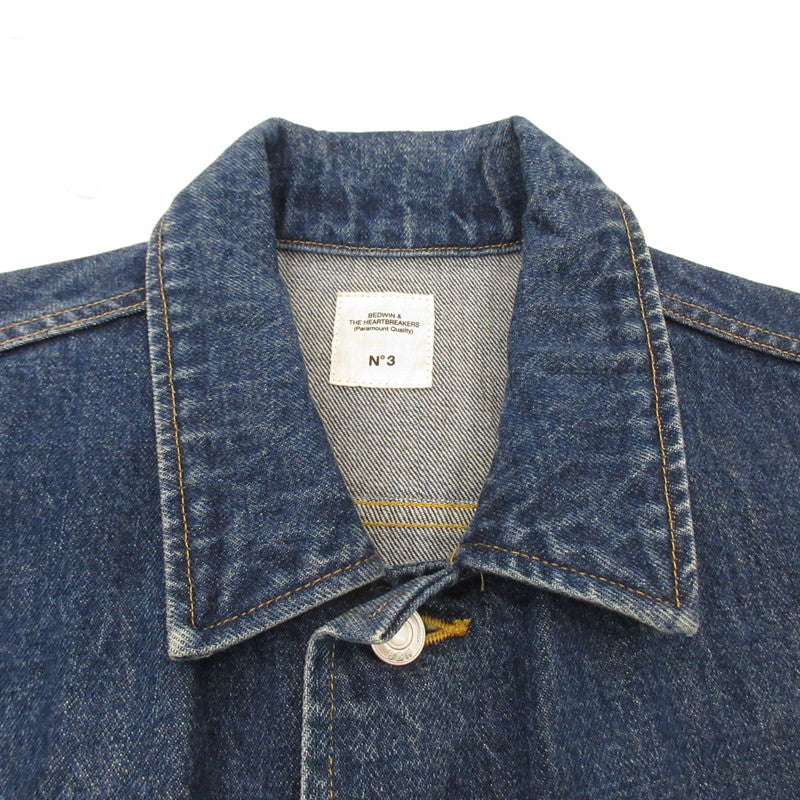 【中古】BEDWIN | ベドウィン DENIM COAT FD BASQUIAT その他アウター ブルー サイズ:3