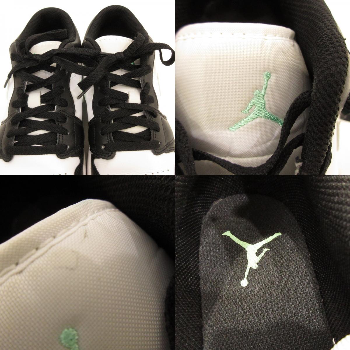 【中古】NIKE | ナイキ AIR JORDAN 1 LOW GREEN GLOW スニーカー 553558-131 ホワイト 26.5cm