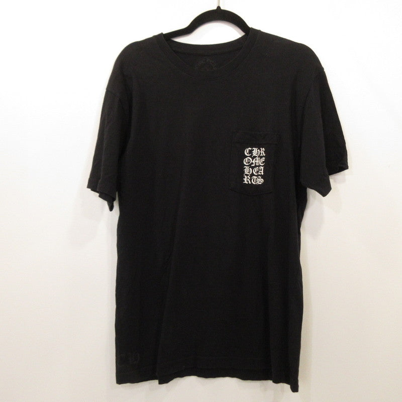 【中古】CHROME HEARTS | クロムハーツ VERTICAL LOGO TEE 半袖Tシャツ 国内正規品 ブラック サイズ:L