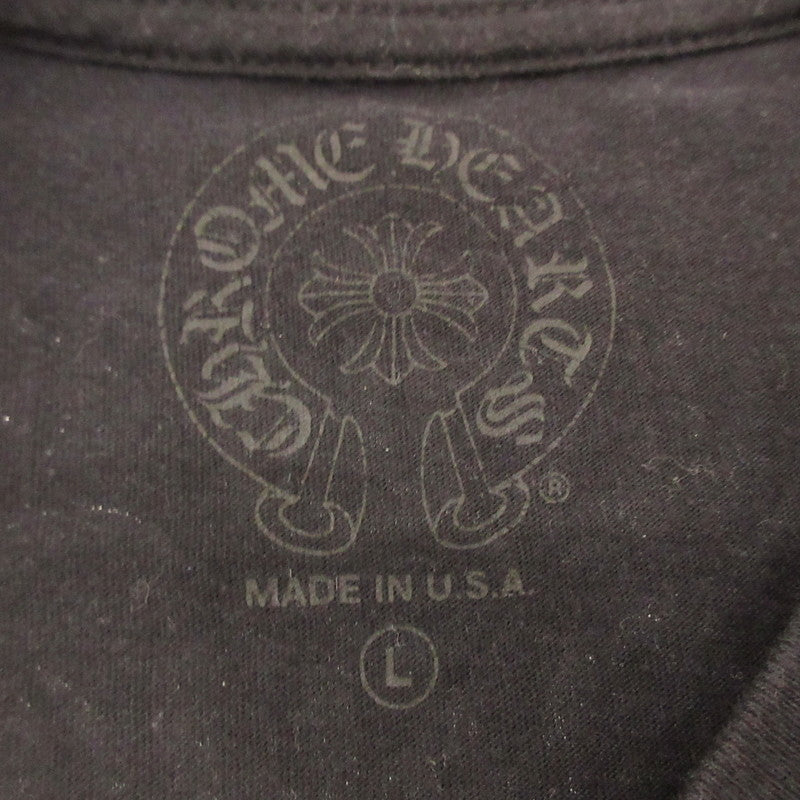 【中古】CHROME HEARTS | クロムハーツ VERTICAL LOGO TEE 半袖Tシャツ 国内正規品 ブラック サイズ:L