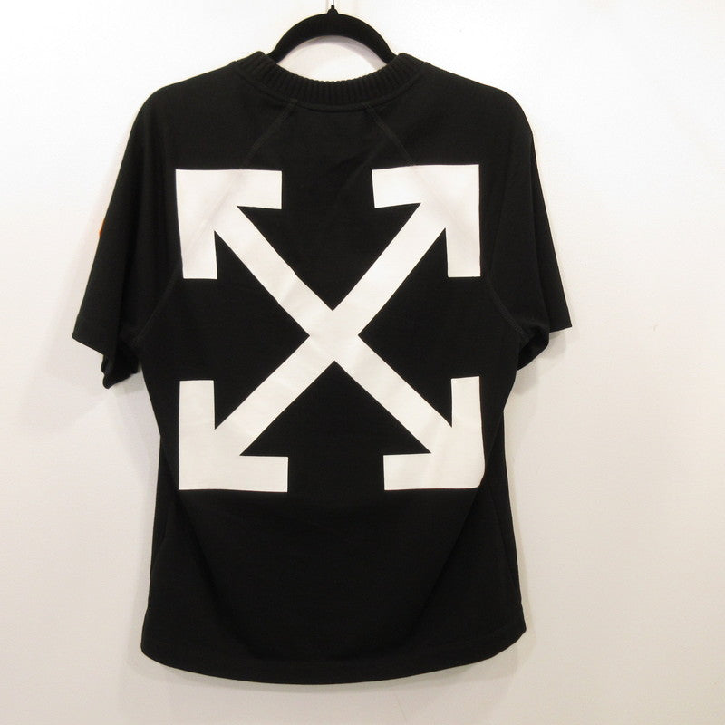 【中古】MONCLER | モンクレール MAGLIA T-SHIRT 半袖Tシャツ C109H8001650 ×OFF-WHITE/並行品 ブラック サイズ:XS