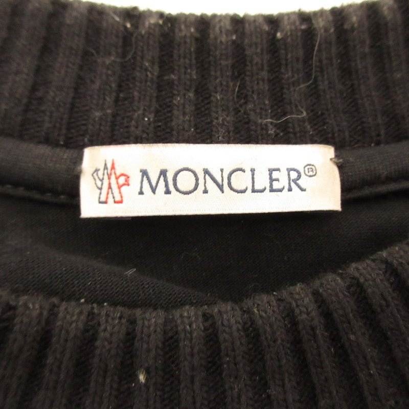 【中古】MONCLER | モンクレール MAGLIA T-SHIRT 半袖Tシャツ C109H8001650 ×OFF-WHITE/並行品 ブラック サイズ:XS