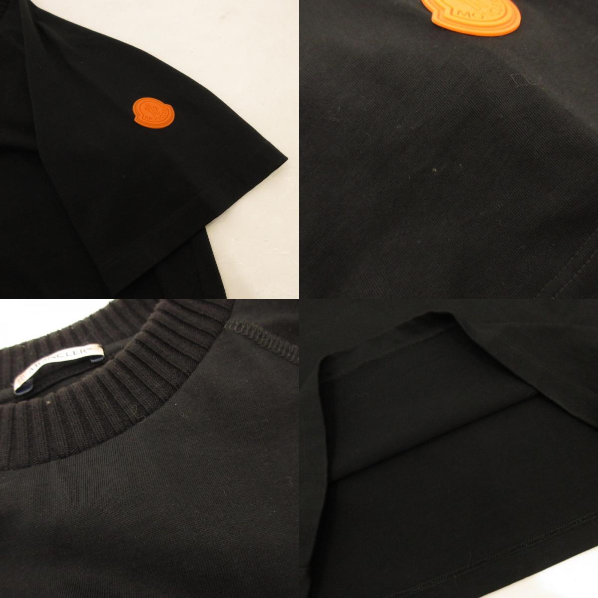 【中古】MONCLER | モンクレール MAGLIA T-SHIRT 半袖Tシャツ C109H8001650 ×OFF-WHITE/並行品 ブラック サイズ:XS
