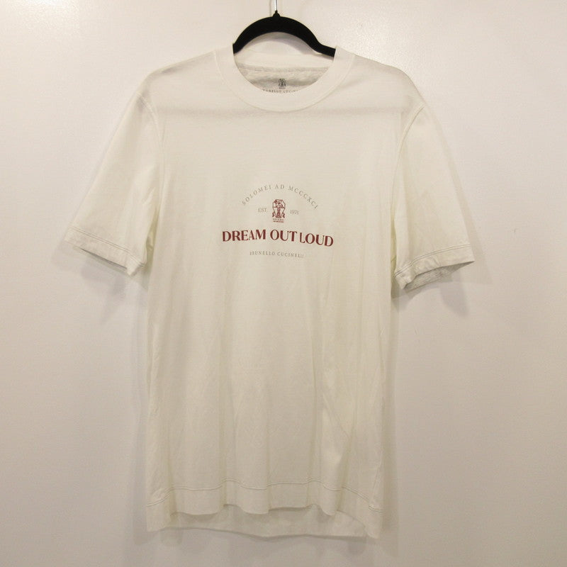 【中古】 BE CONSCIUOS LOGO 半袖Tシャツ ホワイト サイズ:S