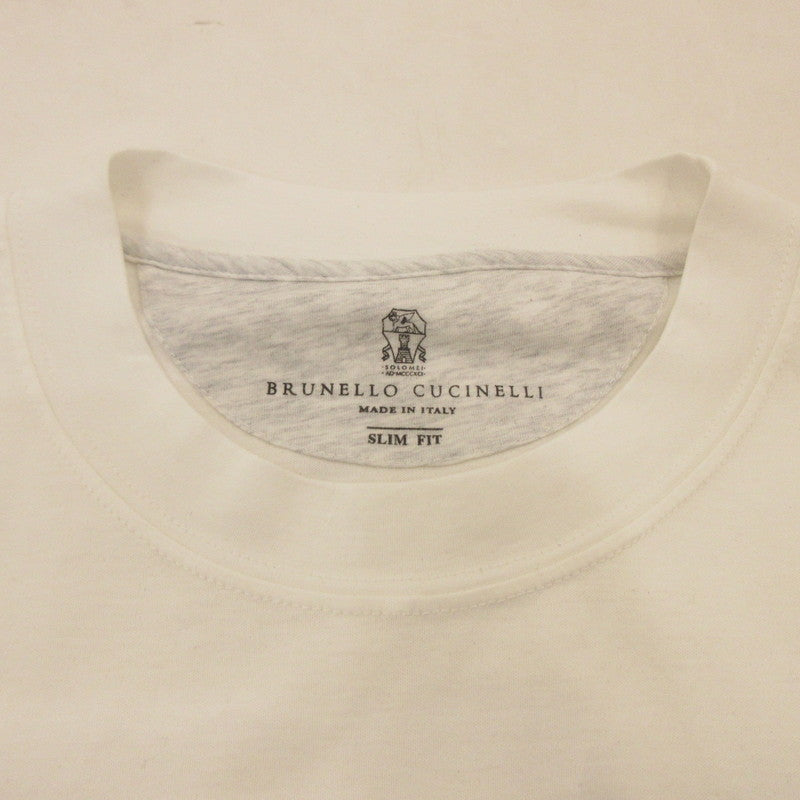 【中古】 BE CONSCIUOS LOGO 半袖Tシャツ ホワイト サイズ:S