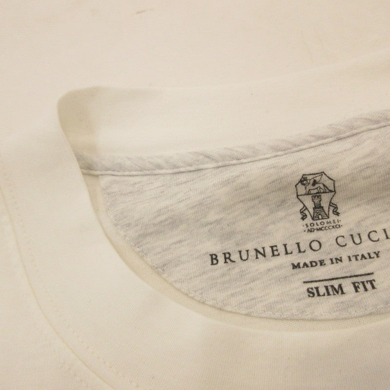 【中古】 BE CONSCIUOS LOGO 半袖Tシャツ ホワイト サイズ:S