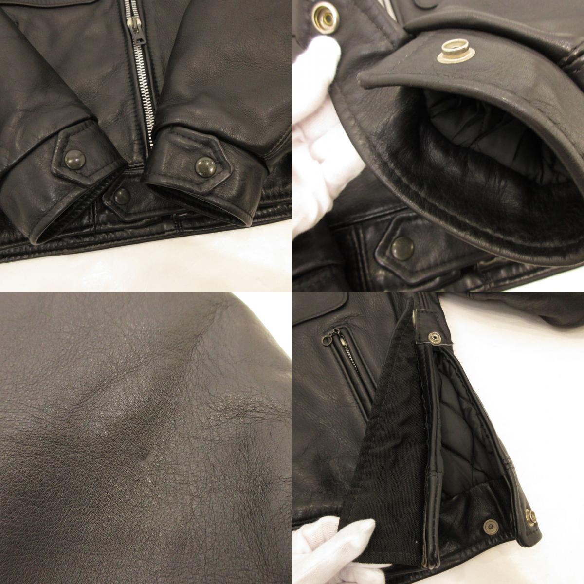 【中古】VANSON | バンソン BOSTON POLICE レザー TALONジップ ブラック サイズ:38