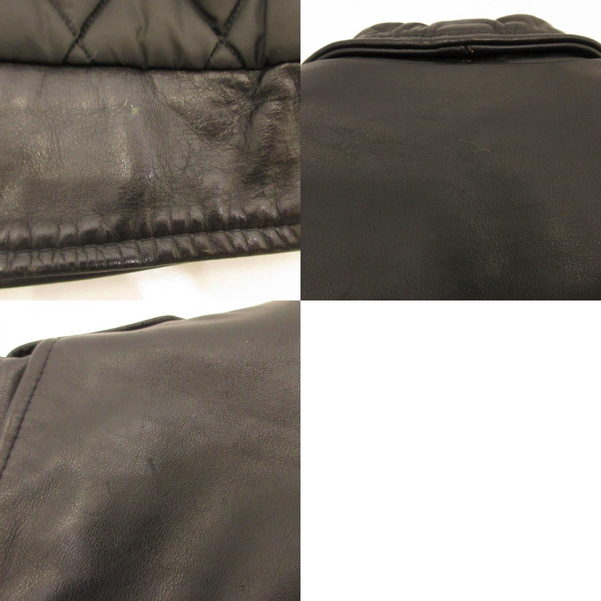 【中古】VANSON | バンソン BOSTON POLICE レザー TALONジップ ブラック サイズ:38