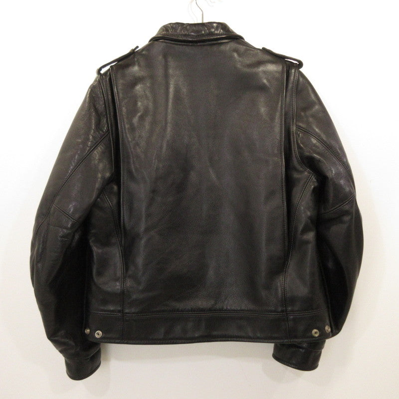 【中古】VANSON | バンソン BOSTON POLICE レザー TALONジップ ブラック サイズ:38