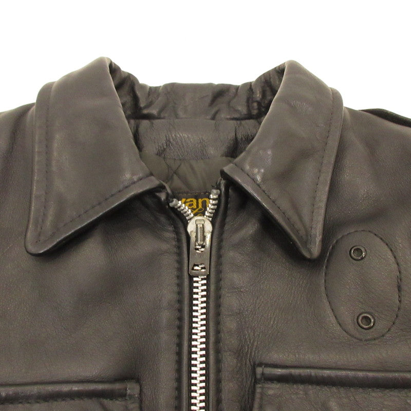 【中古】VANSON | バンソン BOSTON POLICE レザー TALONジップ ブラック サイズ:38