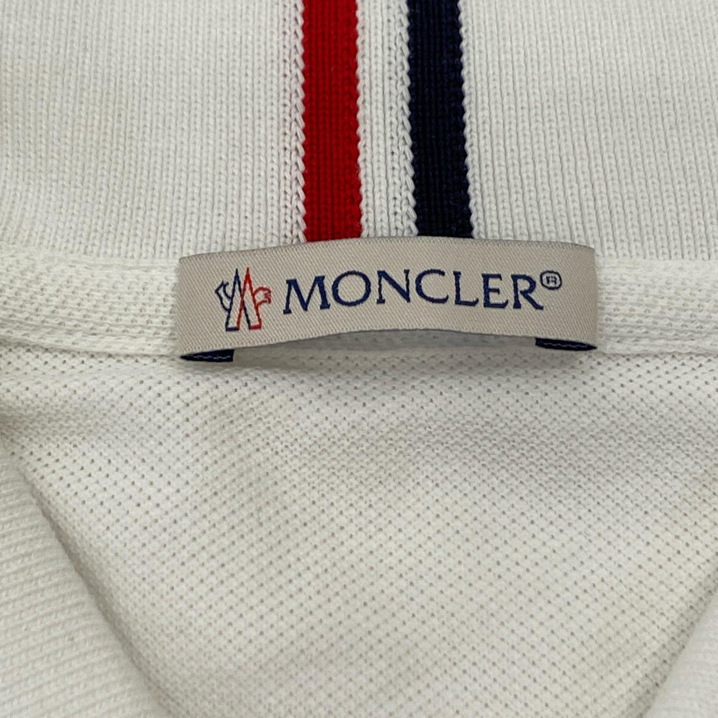 【中古】MONCLER | モンクレール MAGLIA POLO MANICA CORTA ポロシャツ G20918A00014 2021S/S 国内正規品 ホワイト サイズ:S