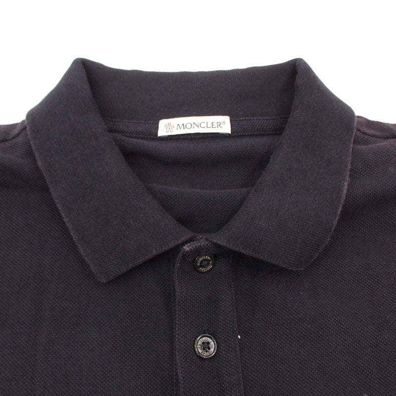 【中古】MONCLER | モンクレール MAGLIA POLO MANICA CORTA ポロシャツ E10918305150 国内正規品 ネイビー サイズ:M
