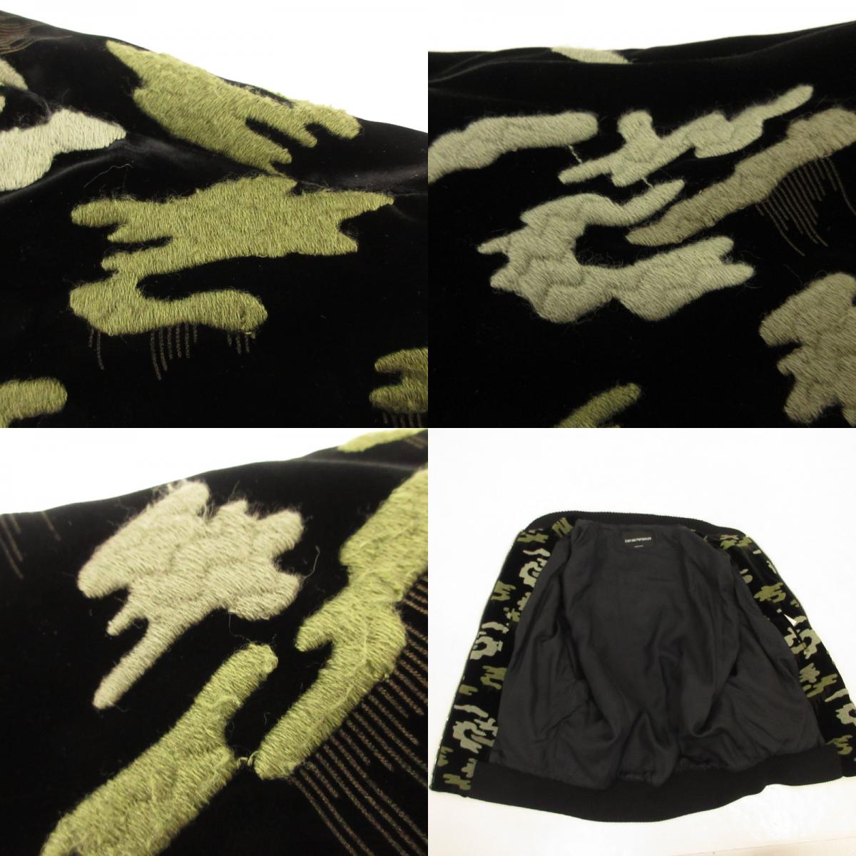 【中古】Emporio Armani | エンポリオ・アルマーニ Velvet Bomber Jacket ミリタリーコート 11R410 11199 サイズ:46