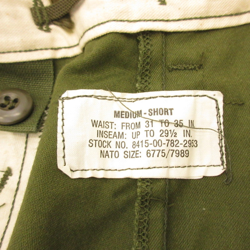 【中古】MILITARY衣料 | ミリタリーイリョウ M-65 カーゴパンツ 8415-00-782-2953 年式:70s WINFIELD社製 U.S.ARMY オリーブ サイズ:31