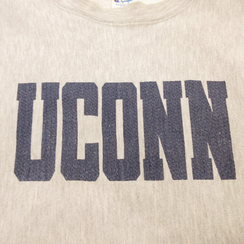 【中古】Champion | チャンピオン REVERSE WEAVE UCONN スウェット 年式:80~90s トリコタグ グレー サイズ:XL
