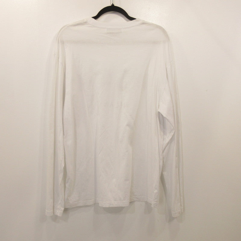【中古】MSGM | エムエスジーエム BRUSH LOGO 長袖Tシャツ 2000MM511 国内正規品 ホワイト サイズ:S