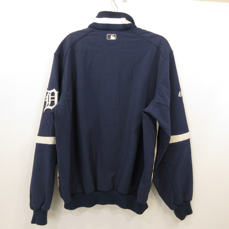 【中古】MAJESTIC | マジェスティック Detroit Tigers ブルゾン ネイビー サイズ:L