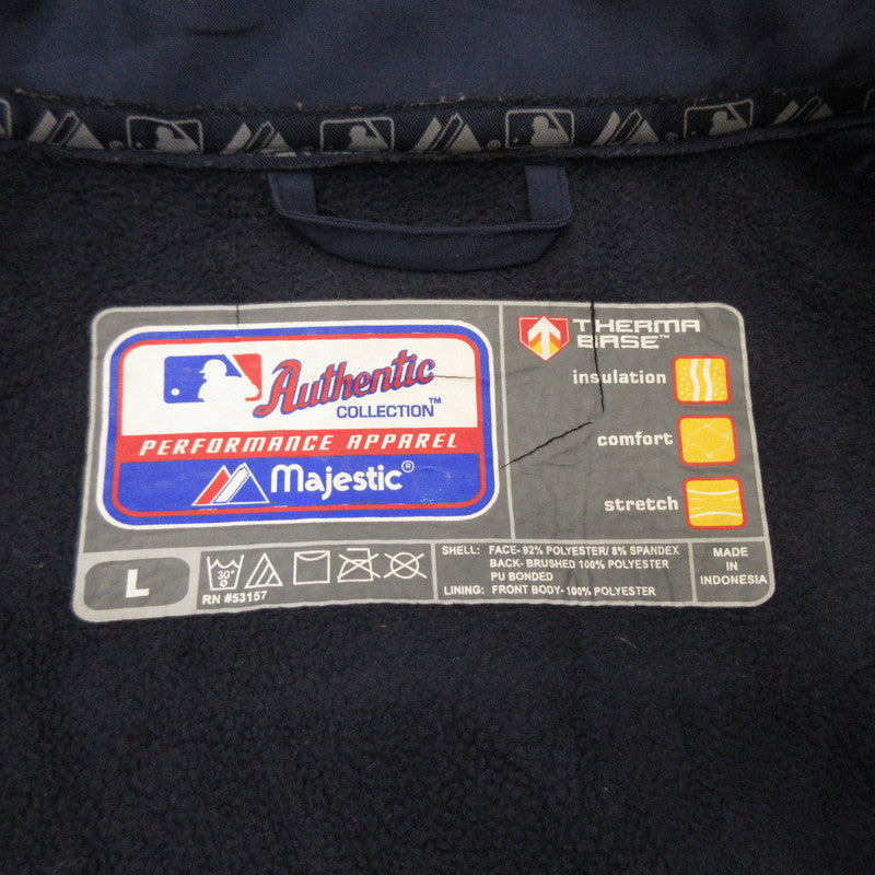 【中古】MAJESTIC | マジェスティック Detroit Tigers ブルゾン ネイビー サイズ:L