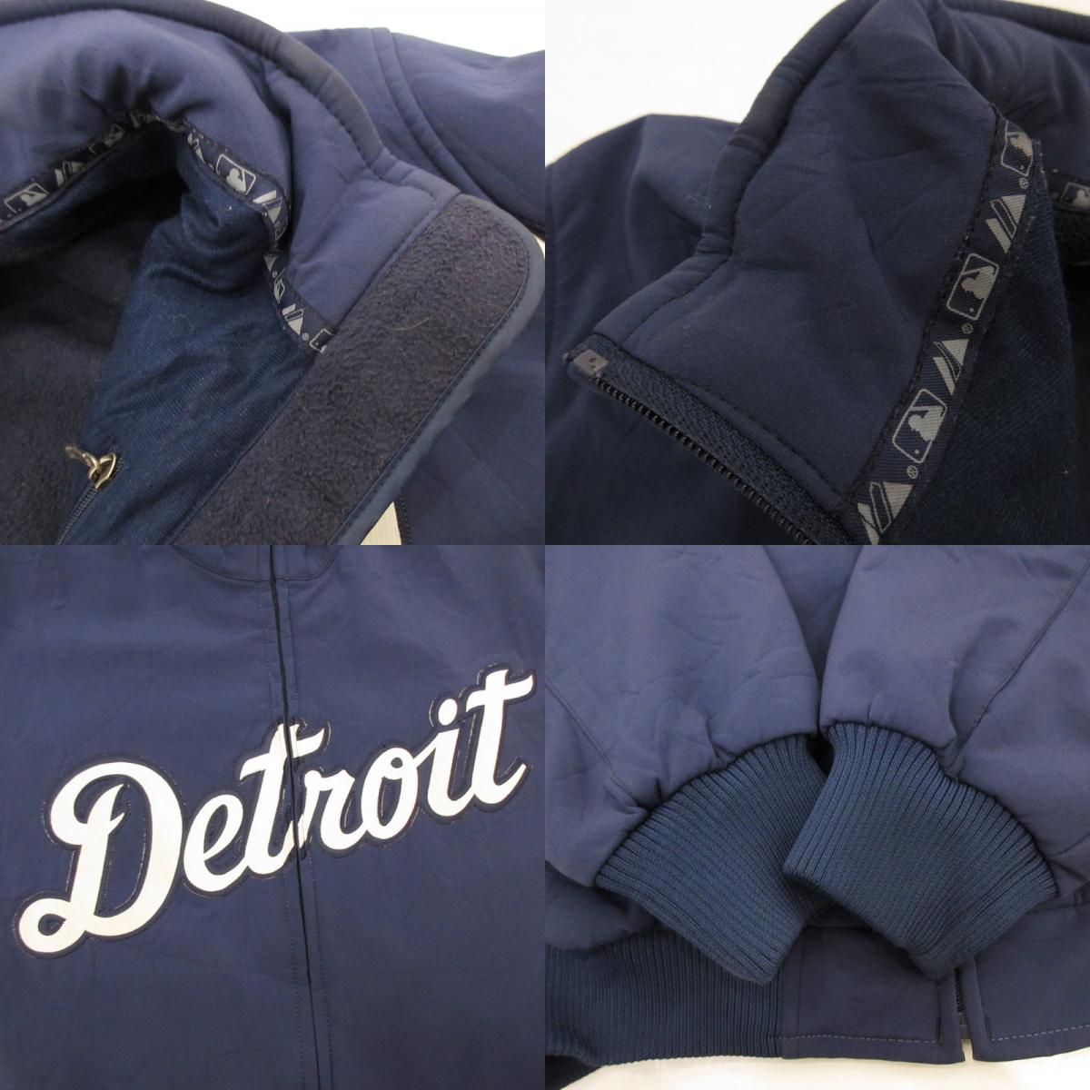 【中古】MAJESTIC | マジェスティック Detroit Tigers ブルゾン ネイビー サイズ:L