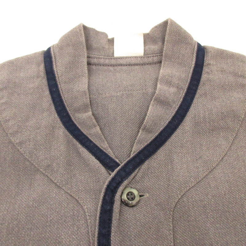 【中古】The REAL McCOY'S | ザリアルマッコイズ USN ANCHOR 米海軍 ベースボールシャツ 半袖シャツ MJ17013 グレー サイズ:M