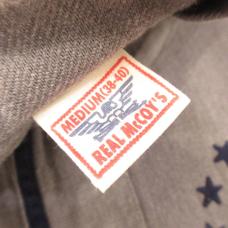 【中古】The REAL McCOY'S | ザリアルマッコイズ USN ANCHOR 米海軍 ベースボールシャツ 半袖シャツ MJ17013 グレー サイズ:M