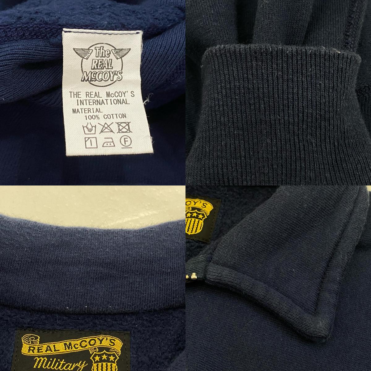 【中古】The REAL McCOY'S | ザリアルマッコイズ MILITARY 1/4 ZIP SWEATSHIRT / USAFA スウェット MC23102 ネイビー サイズ:M
