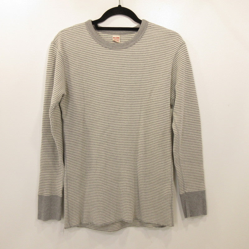 【中古】JOE McCOY | ジョーマッコイ WAFFLE STRIPE THERMAL SHIRT L/S 長袖Tシャツ MC21116 グレー サイズ:L