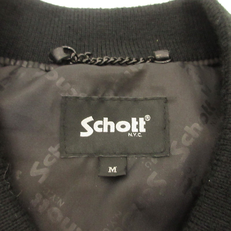 【中古】schott | ショット LEATHER JACKET BOWERY レザー 782-5950013 ブラック サイズ:M