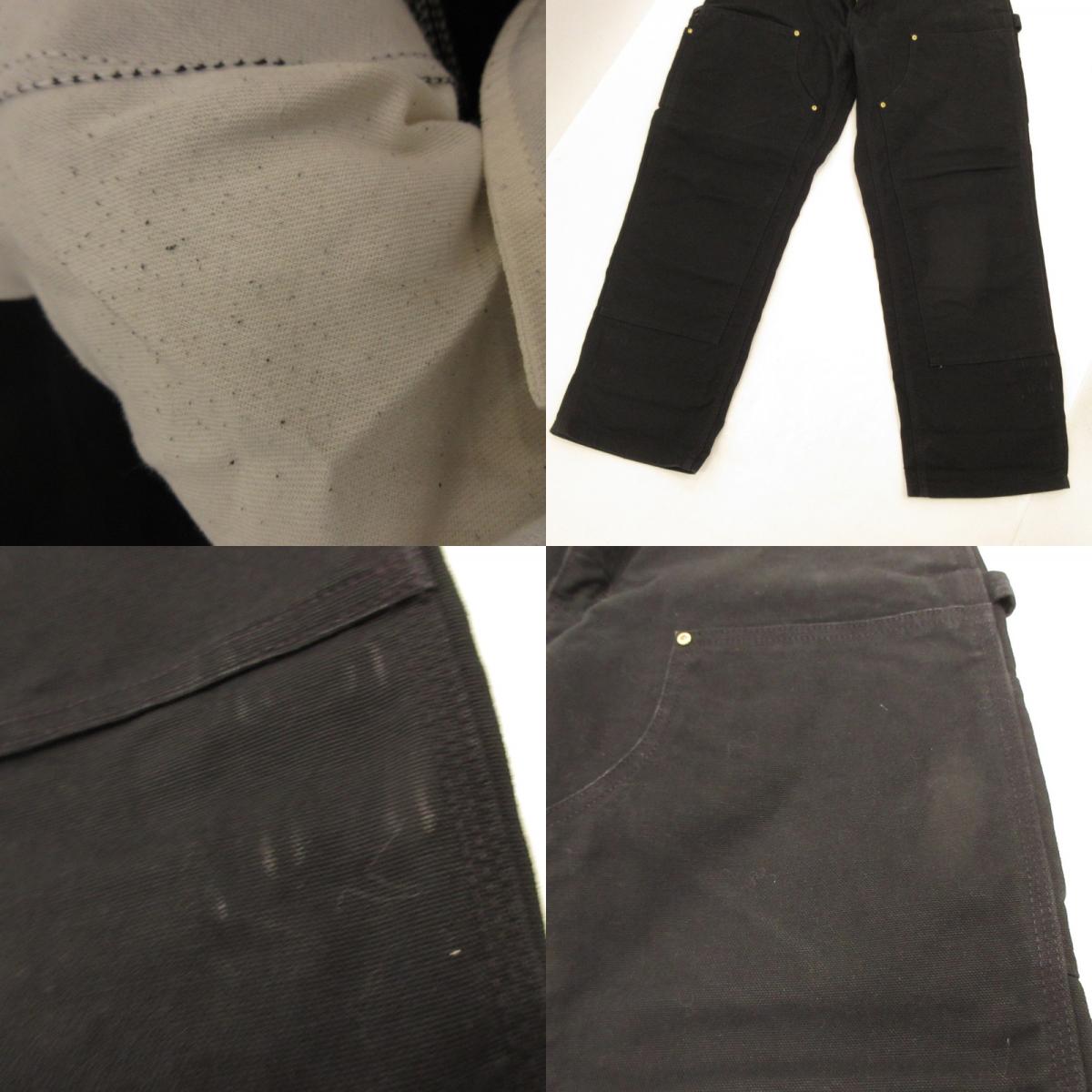 【中古】Carhartt | カーハート DOUBLE-FRONT WORK DUNGAREE パンツ B01-M ブラック サイズ:34