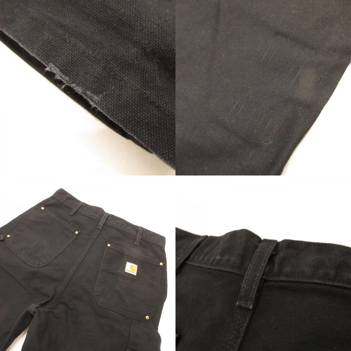 【中古】Carhartt | カーハート DOUBLE-FRONT WORK DUNGAREE パンツ B01-M ブラック サイズ:34