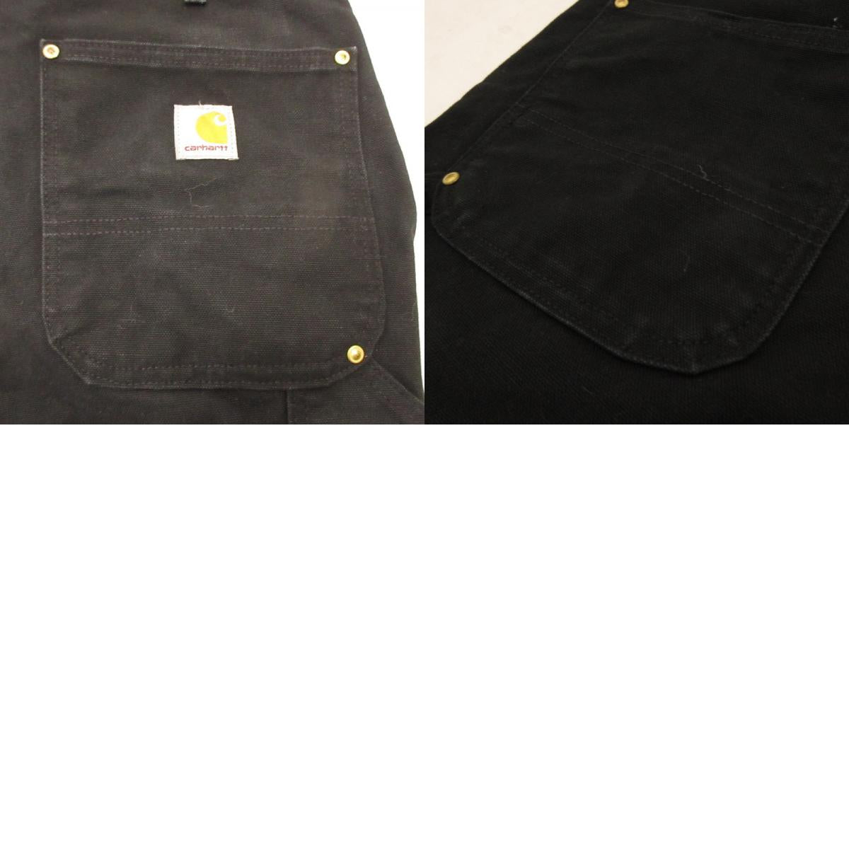 【中古】Carhartt | カーハート DOUBLE-FRONT WORK DUNGAREE パンツ B01-M ブラック サイズ:34
