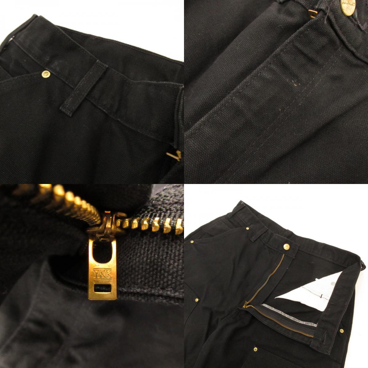 【中古】Carhartt | カーハート DOUBLE-FRONT WORK DUNGAREE パンツ B01-M ブラック サイズ:34