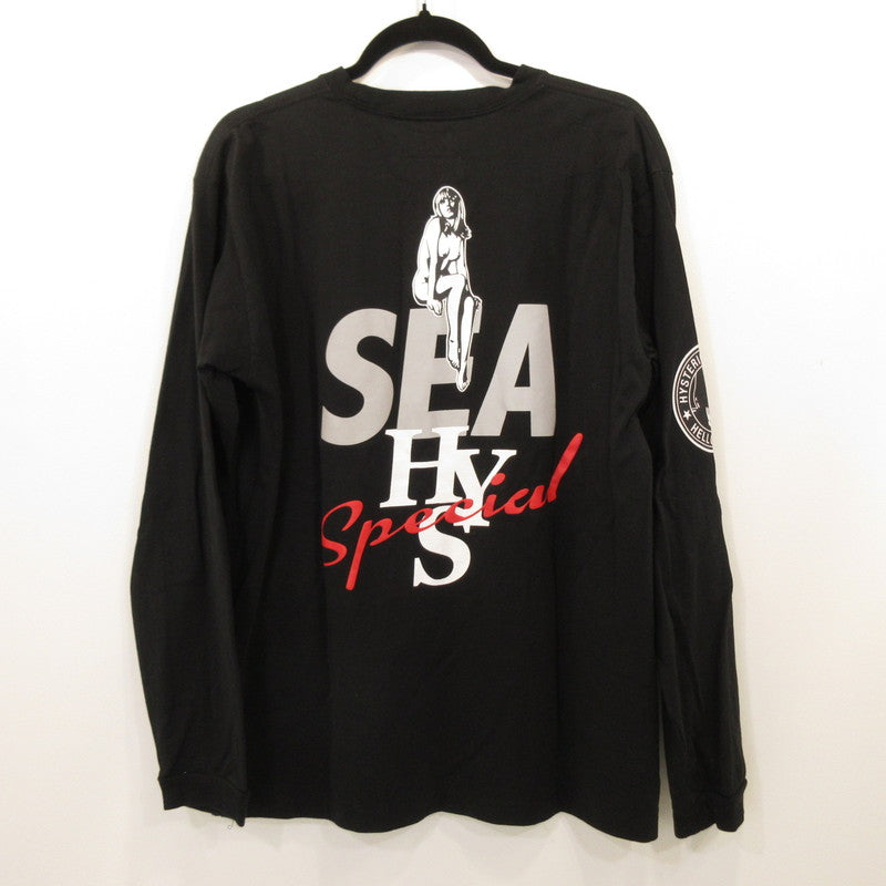 【中古】WIND AND SEA | ウィンダンシーウインダンシー 長袖Tシャツ WDS-HYS-2-03 ブラック サイズ:L
