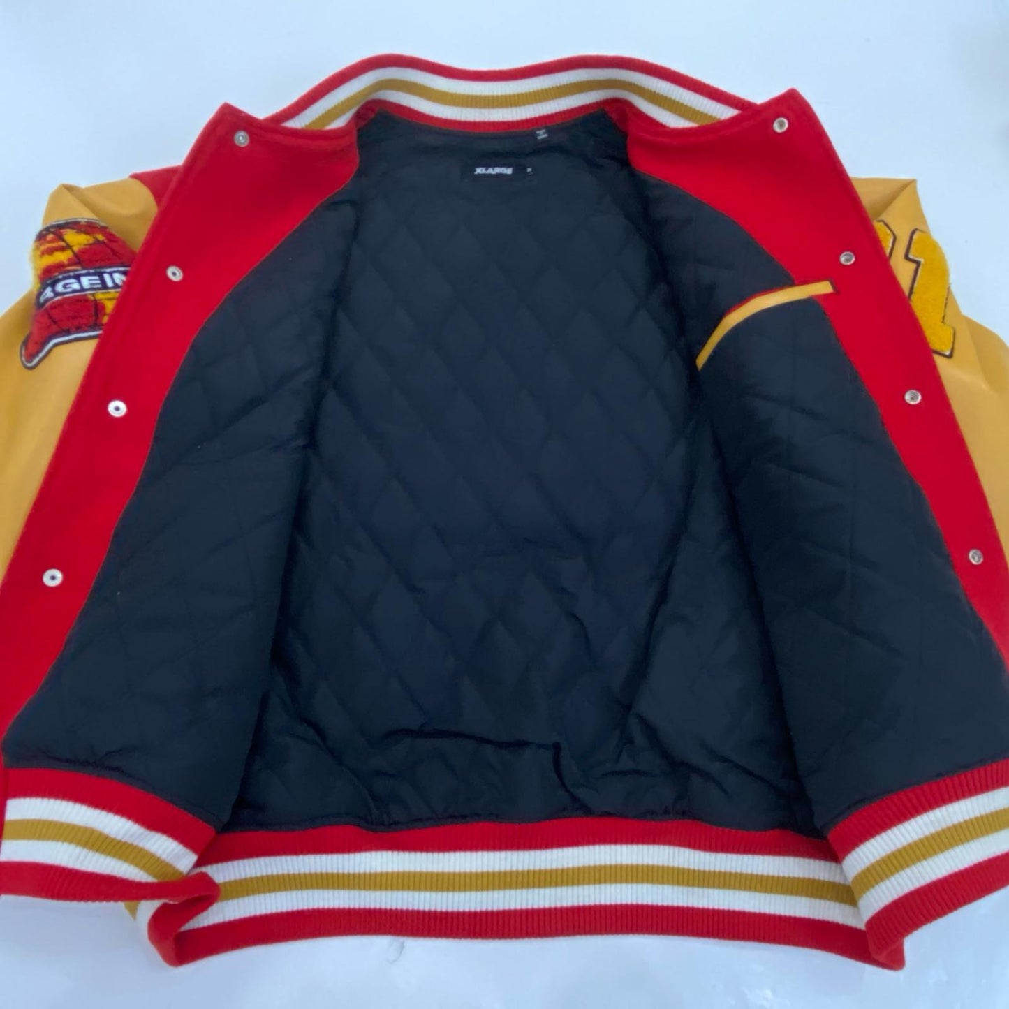 【中古】XLARGE | エクストララージ OG LOGO VARSITY JACKET スタジャン 101224021007 レッド サイズ:M