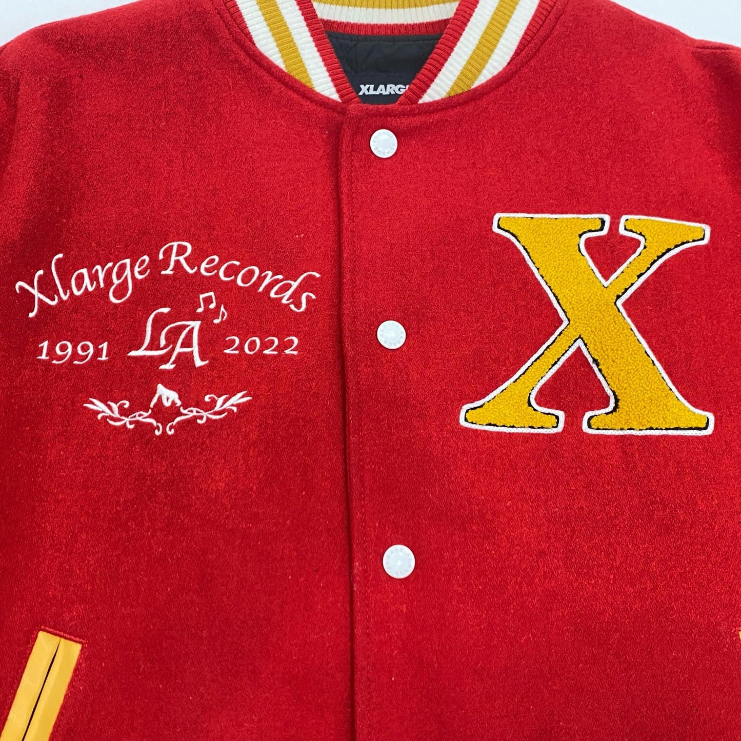 【中古】XLARGE | エクストララージ OG LOGO VARSITY JACKET スタジャン 101224021007 レッド サイズ:M