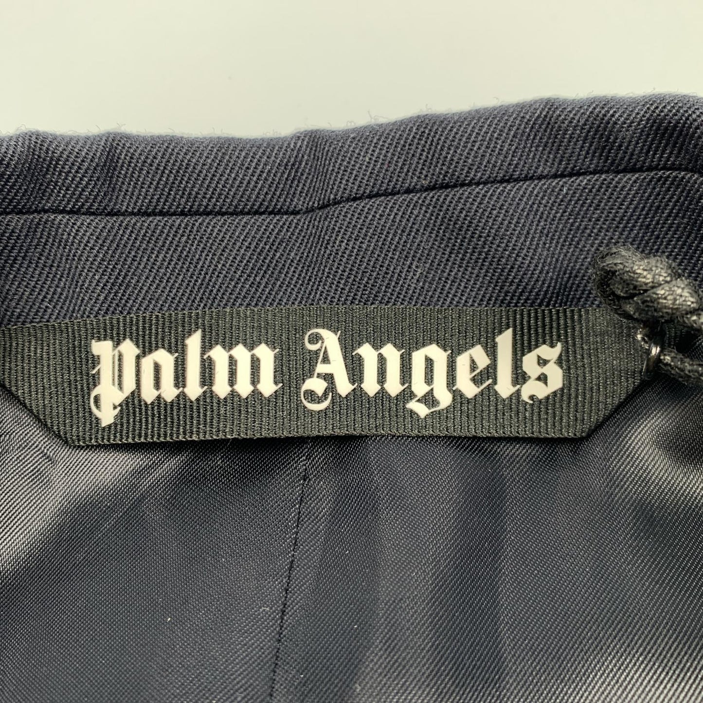 【中古】Palm Angels | パームエンジェルス パームエンブロイダリーダブルジャケット テーラードジャケット PMEN023S22FAB001 2022S/S サイズ:48 ネイビー サイズ:48