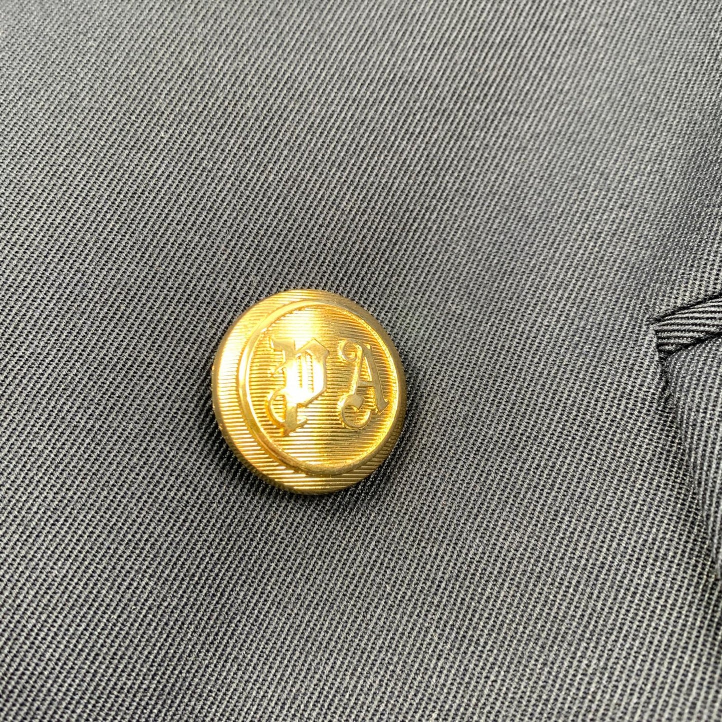 【中古】Palm Angels | パームエンジェルス パームエンブロイダリーダブルジャケット テーラードジャケット PMEN023S22FAB001 2022S/S サイズ:48 ネイビー サイズ:48