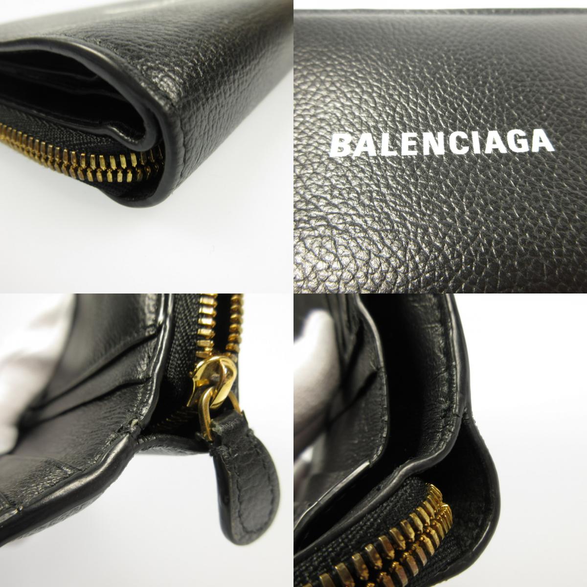【中古】BALENCIAGA | バレンシアガ CASH 長財布 650871 ブラック
