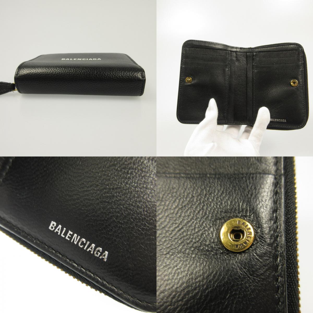 【中古】BALENCIAGA | バレンシアガ CASH 長財布 650871 ブラック