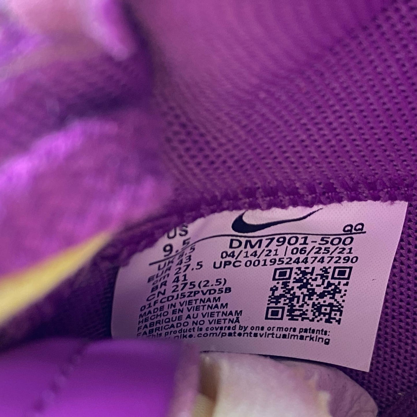 【中古】NIKE | ナイキ BLAZER LOW PURPLE DUSK スニーカー DM7901-500 2021A/W 27.5cm パープル 27.5cm