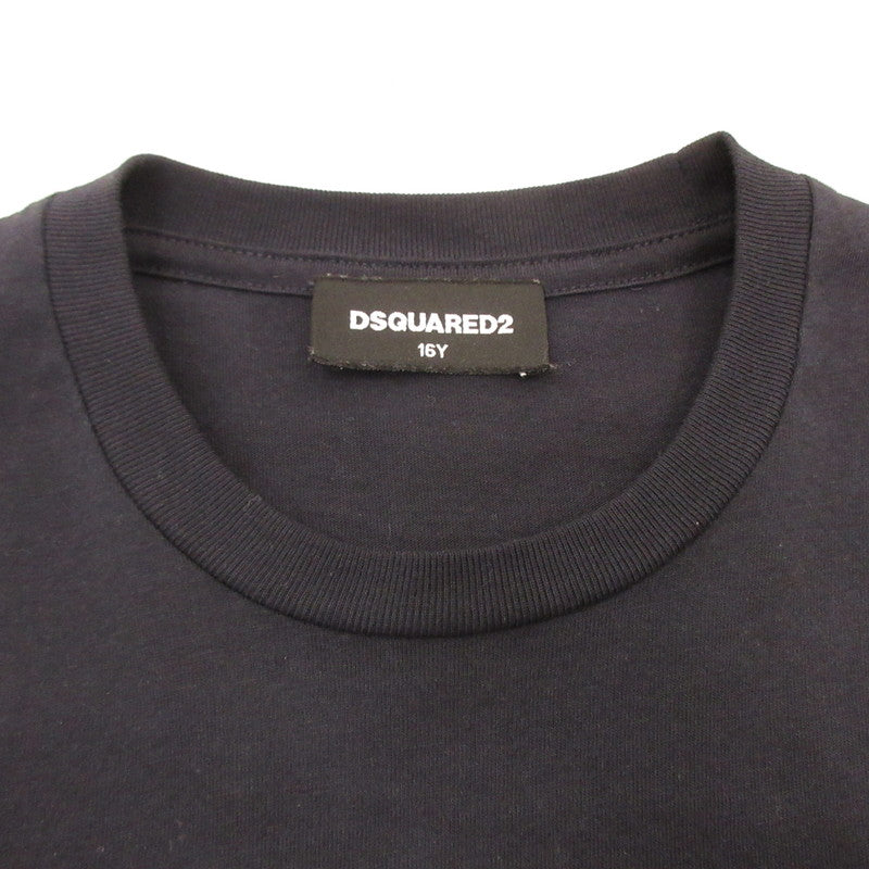 【中古】DSQUARED2 | ディースクエアード 長袖Tシャツ DQ03KZ BRAVE KID取扱い サイズ:16Y ネイビー